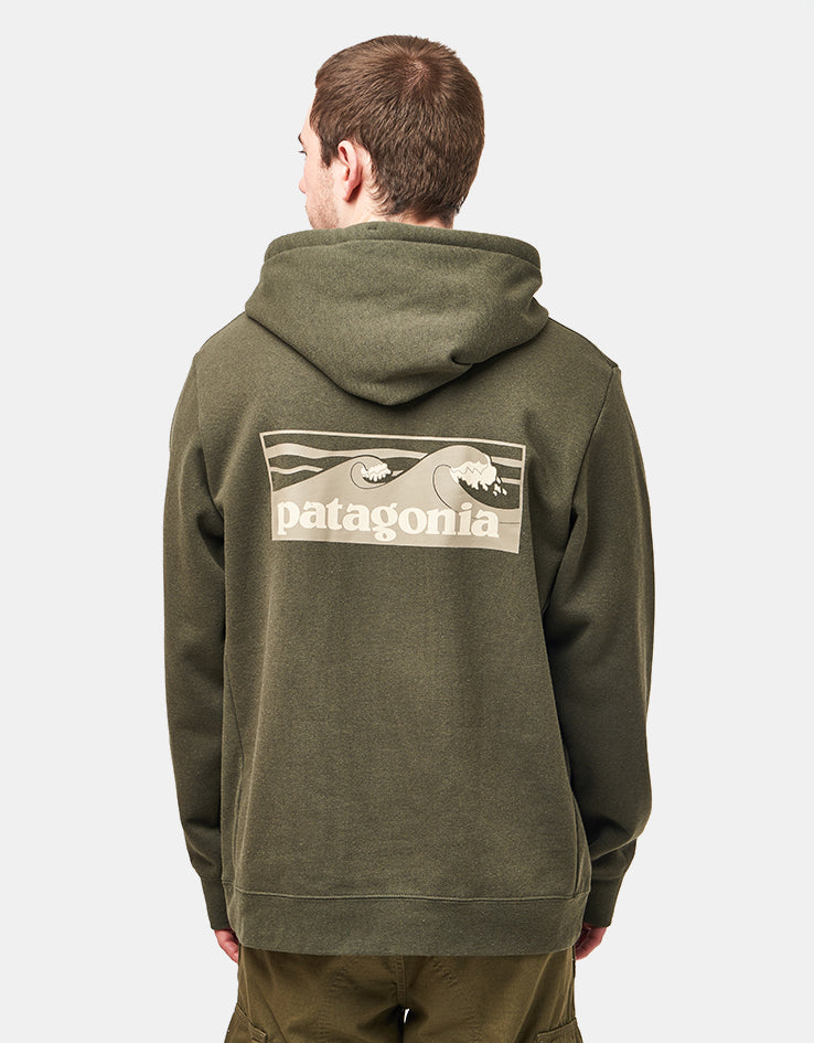 Patagonia Boardshort Logo Uprisal Pullover Hoodie - Basin Green