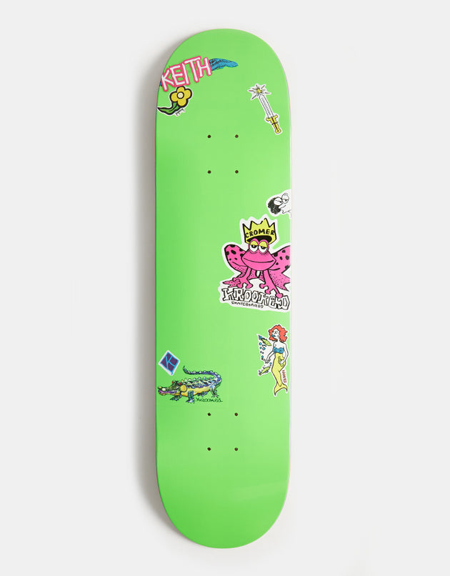 Krooked Cromer Neon Sticker Skateboard Deck - 8.25"