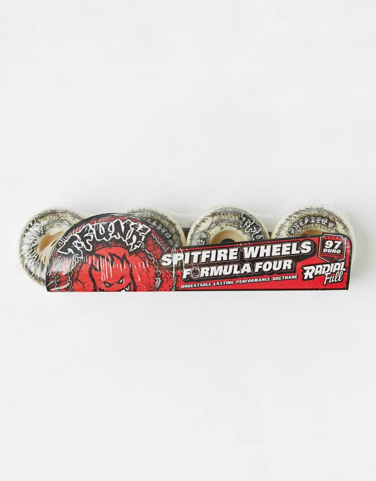 Spitfire T-Funk Raw Formula Four Radial Full 97d Skateboard Wheels - 54mm