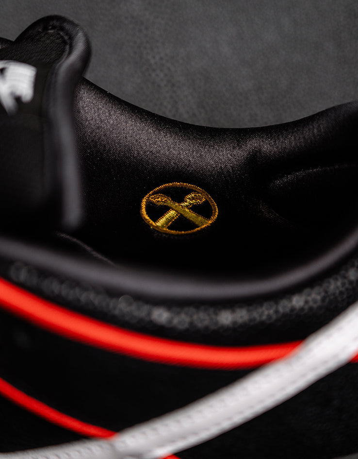 Nike SB 'Bronx Girls' Dunk Low Pro QS Skate Shoes - Black/White-Challenge Red-Total Orange