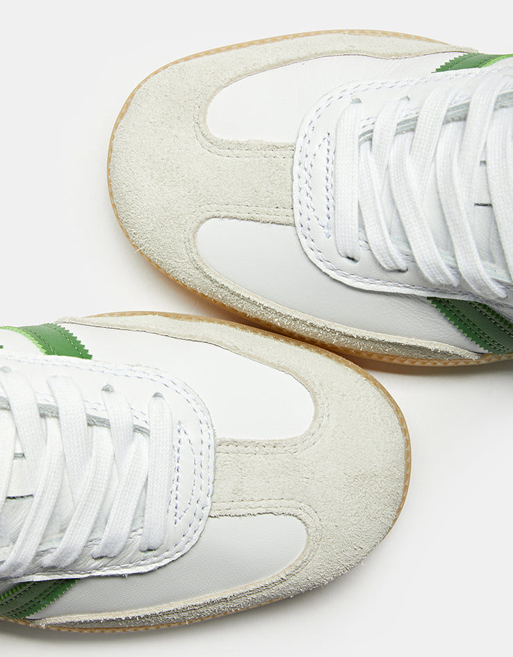 adidas Samba ADV Skate Shoes - Cloud White/Crew Green/Gum Route One adidas Samba ADV Skate Shoes - Cloud White/Crew Green/Gum Route One
