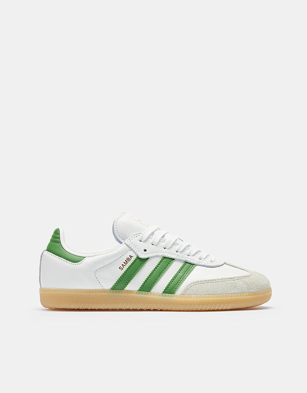 adidas Samba ADV Skate Shoes - Cloud White/Crew Green/Gum