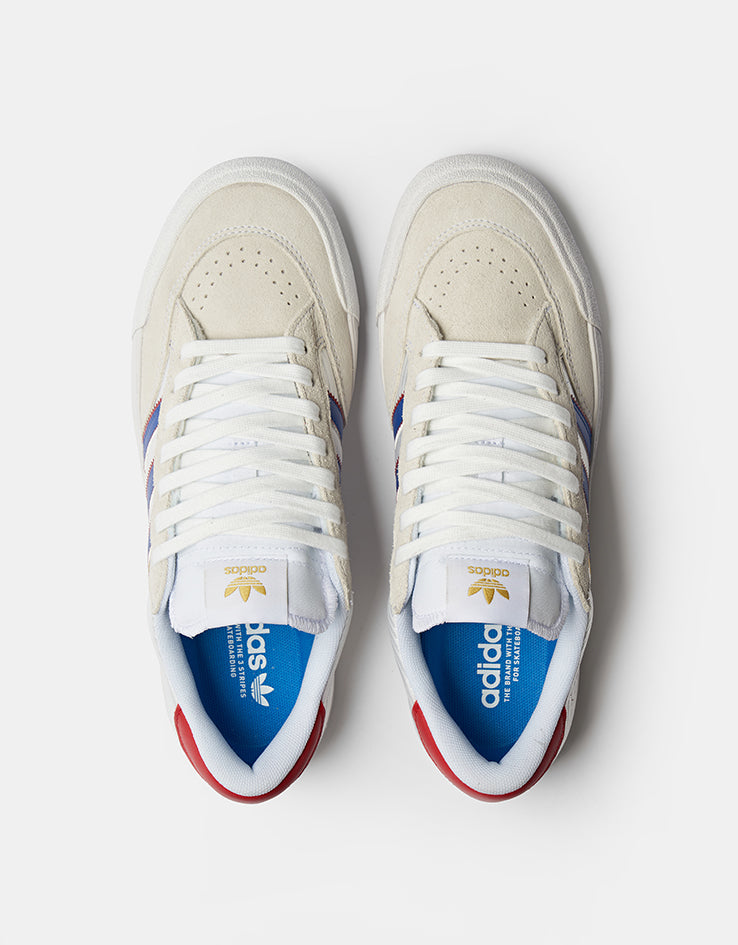 adidas Nora Skate Shoes - Cloud White/Royal Blue/Better Scarlet