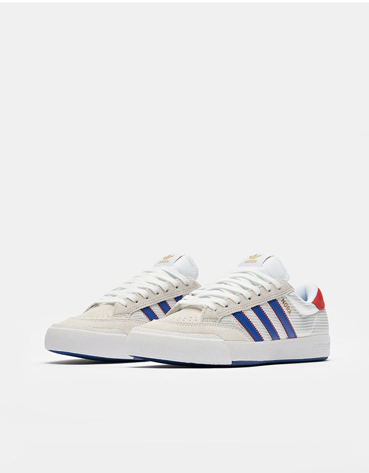 adidas Nora Skate Shoes - Cloud White/Royal Blue/Better Scarlet