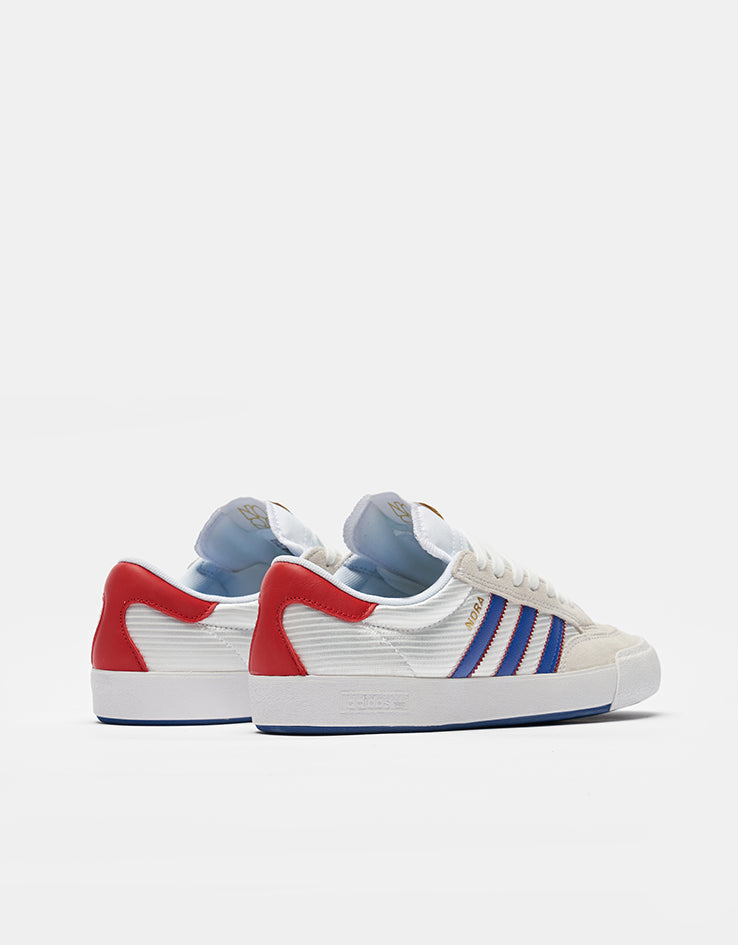 adidas Nora Skate Shoes - Cloud White/Royal Blue/Better Scarlet