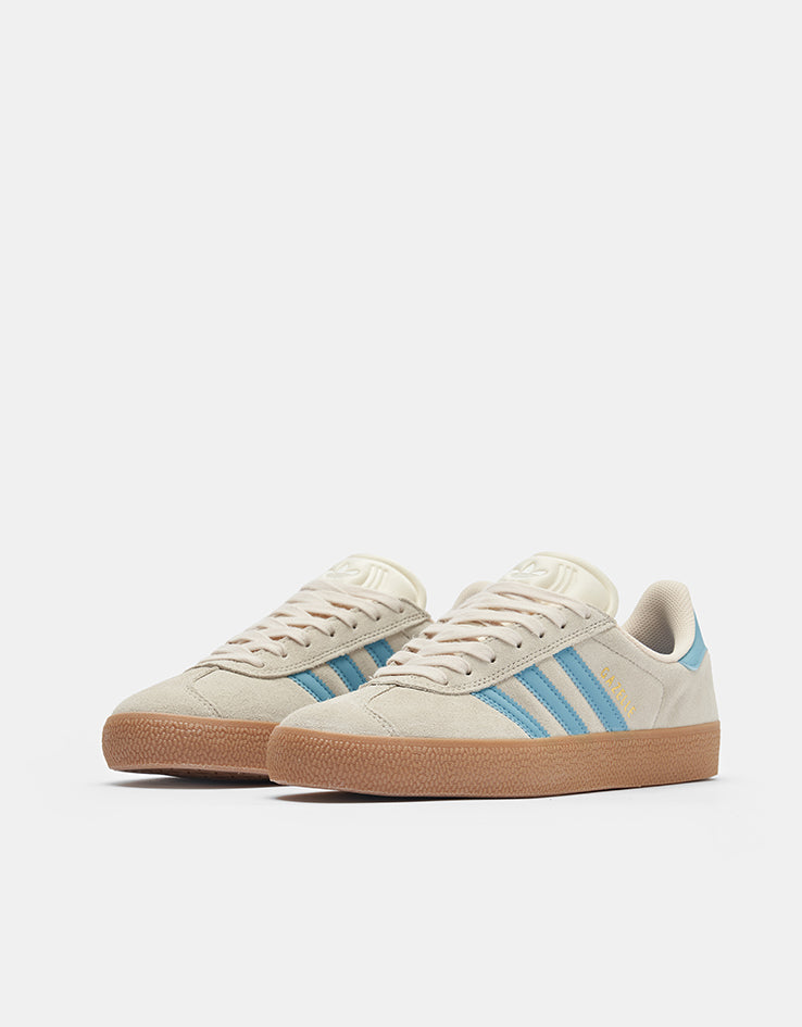 adidas Gazelle ADV Skate Shoes - Wonder White/Preloved Blue/Gum