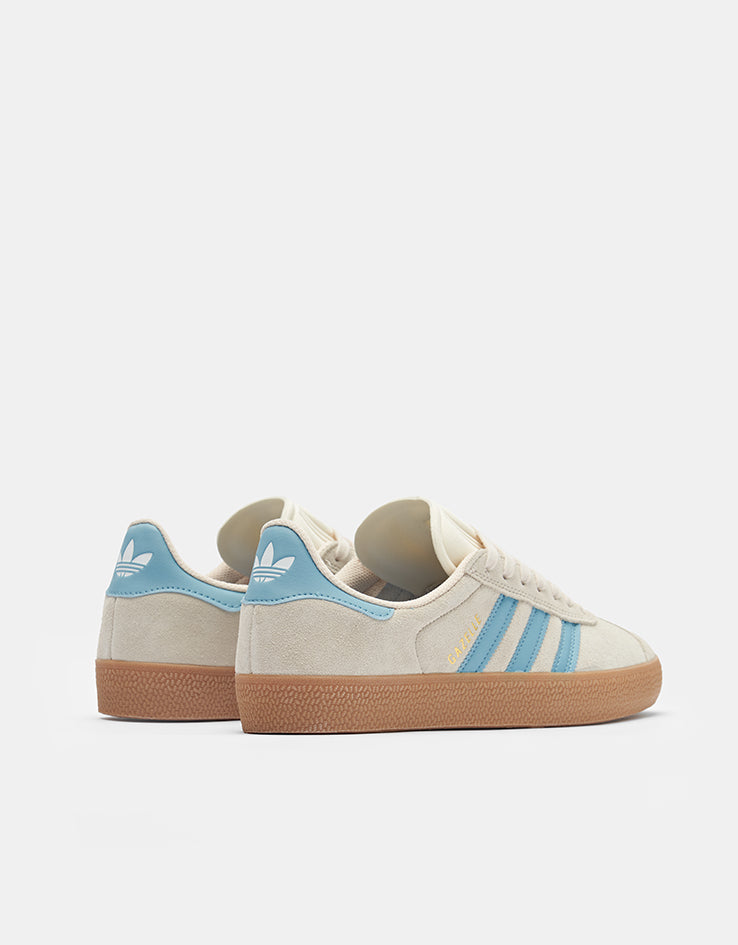 adidas Gazelle ADV Skate Shoes - Wonder White/Preloved Blue/Gum