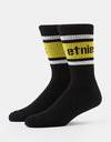 Etnies Crew Socks - Black/Yellow