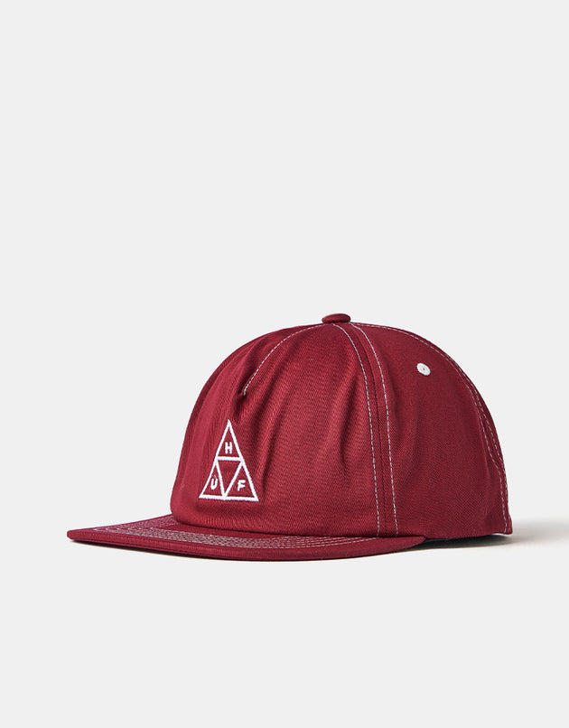 HUF Triple Triangle Snapback Cap - Berry/White