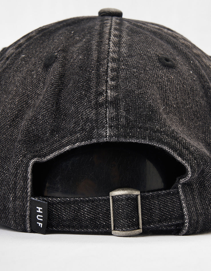HUF Token 6 Panel Washed Cap - Black