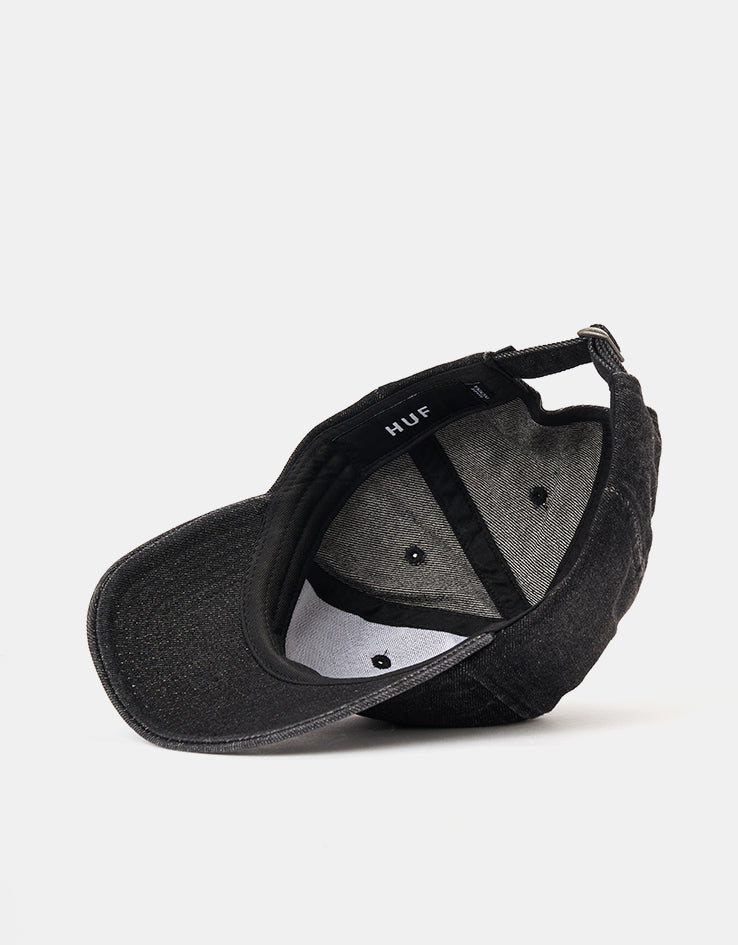 HUF Token 6 Panel Washed Cap - Black