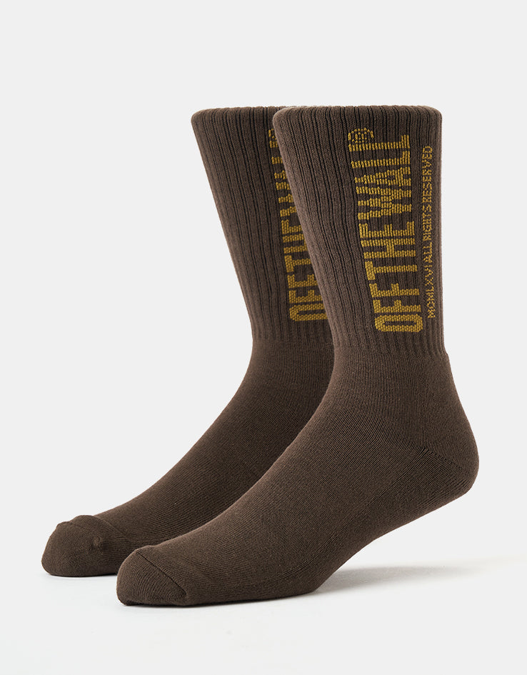 Vans Hovley Crew Socks - Coal Brown