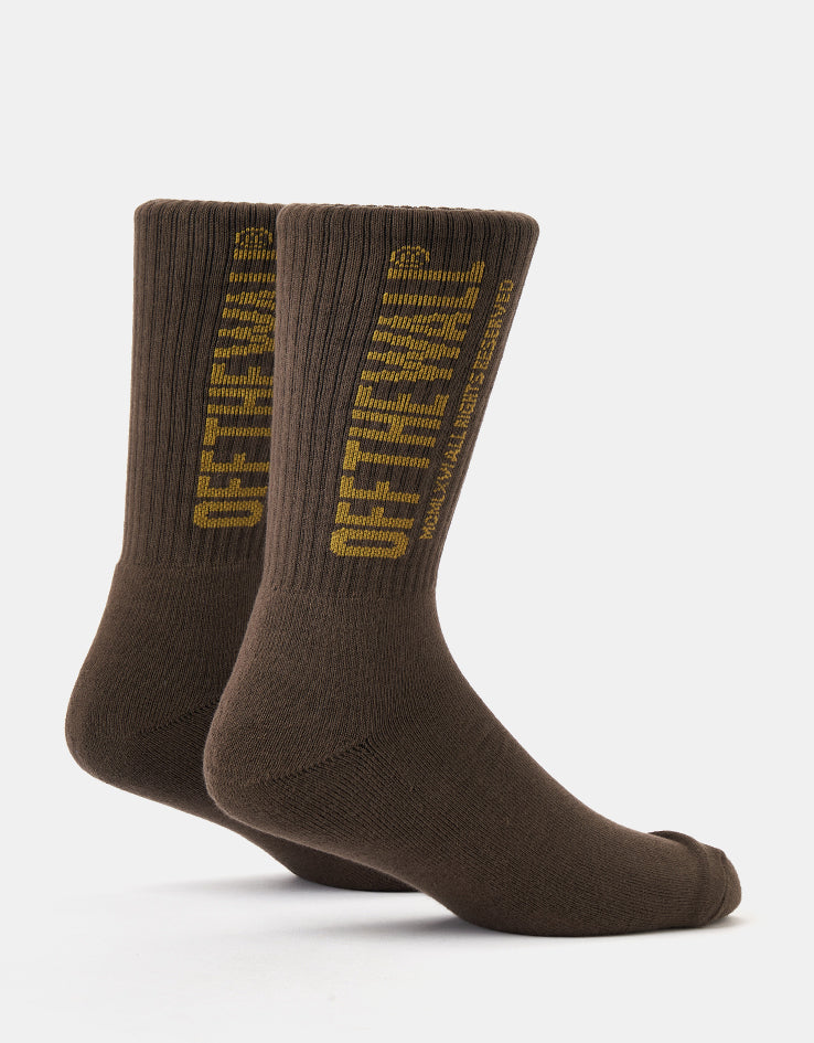 Vans Hovley Crew Socks - Coal Brown