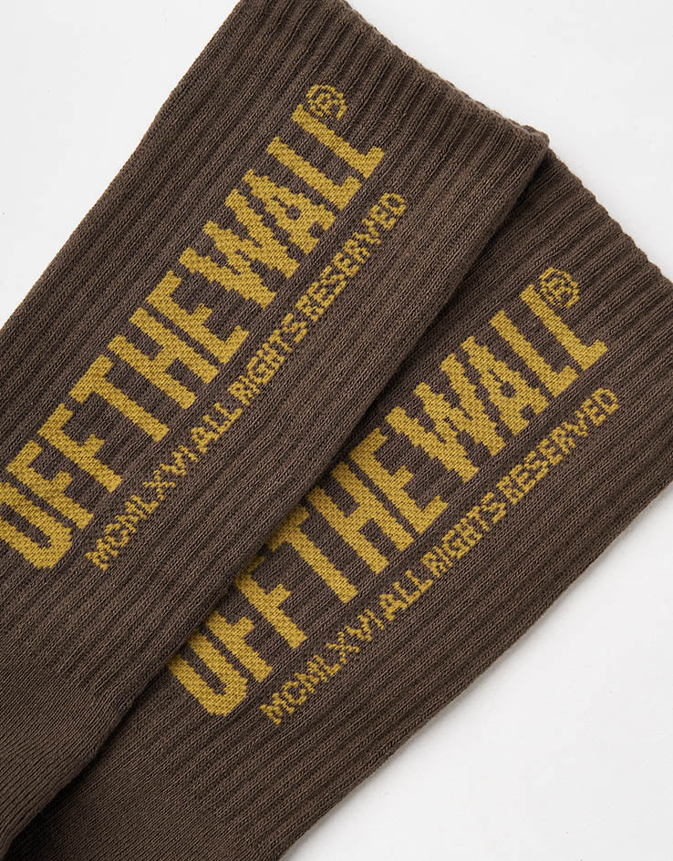 Vans Hovley Crew Socks - Coal Brown