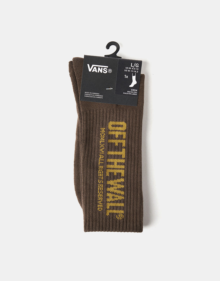 Vans Hovley Crew Socks - Coal Brown