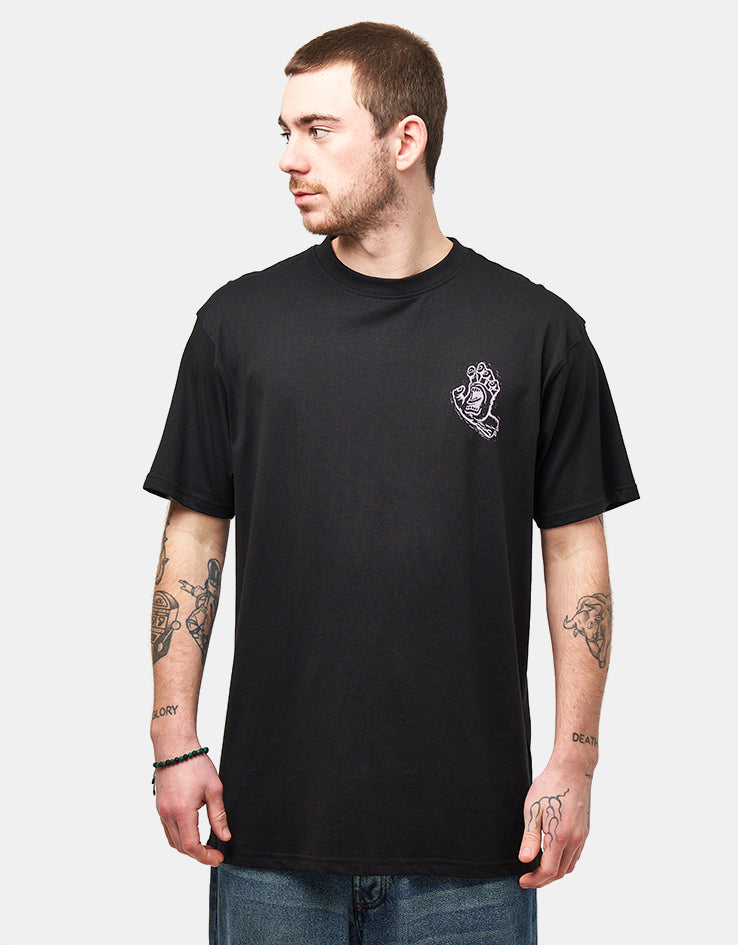 Santa Cruz Stamped Screaming Hand T-Shirt - Black