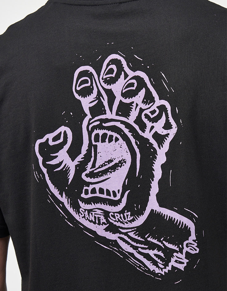 Santa Cruz Stamped Screaming Hand T-Shirt - Black