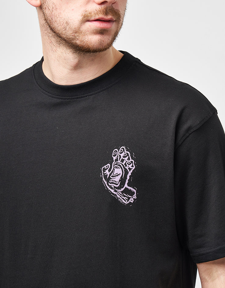 Santa Cruz Stamped Screaming Hand T-Shirt - Black