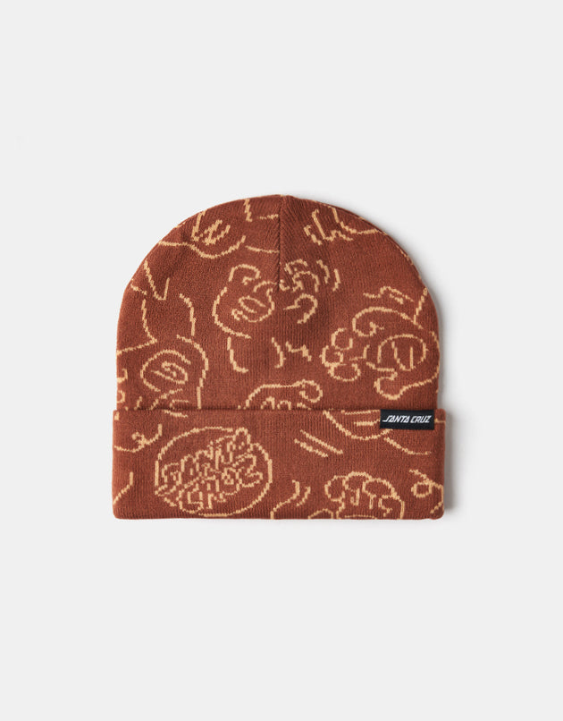 Santa Cruz Contour Hand Repeat Beanie - Burnt Sienna