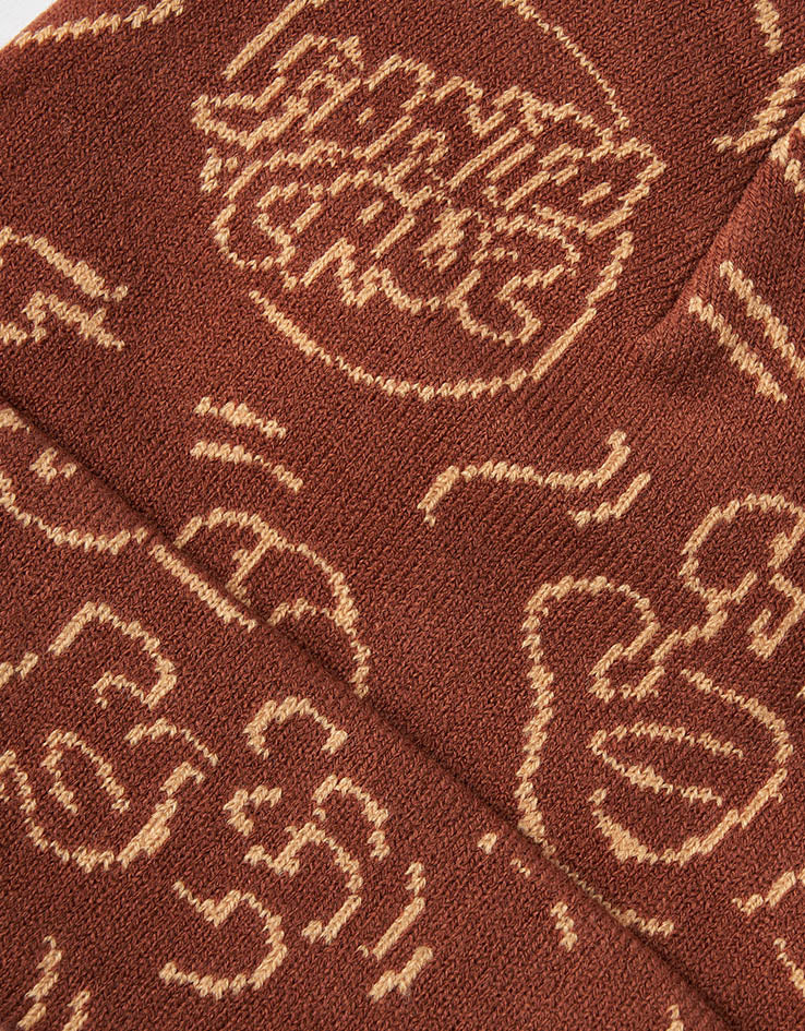 Santa Cruz Contour Hand Repeat Beanie - Burnt Sienna