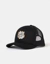 Santa Cruz Flaming Dice Dot Meshback Cap - Black
