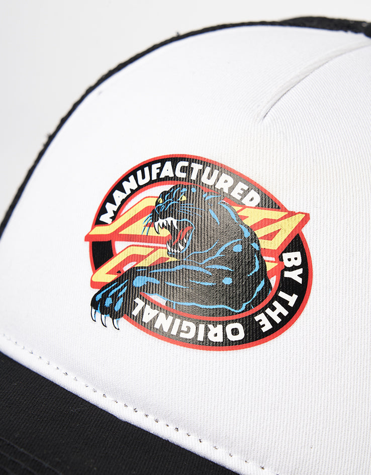 Santa Cruz Natas SC Panther Meshback Cap - White/Black