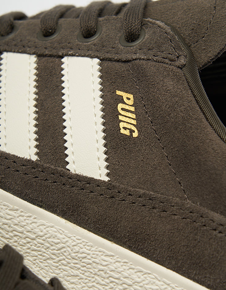 adidas Puig Indoor Skate Shoes - Shadow Olive/Off White/Bluebird