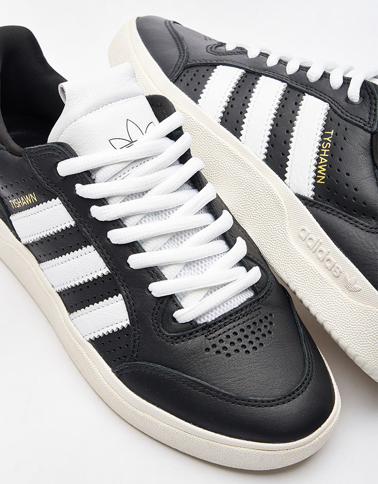 adidas Tyshawn Low Skate Shoes - Core Black/White/Chalk White