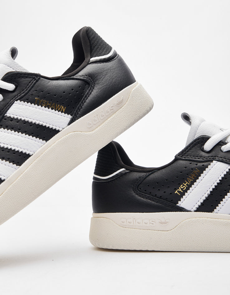 adidas Tyshawn Low Skate Shoes - Core Black/White/Chalk White