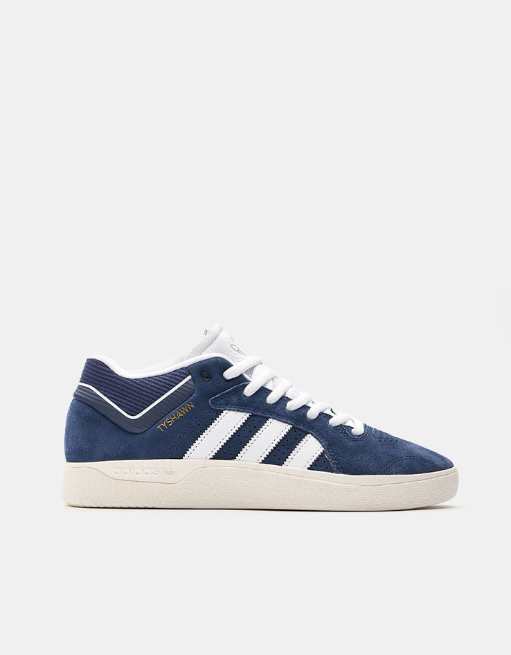 adidas Tyshawn Skate Shoes - Collegiate Navy/White/Chalk White