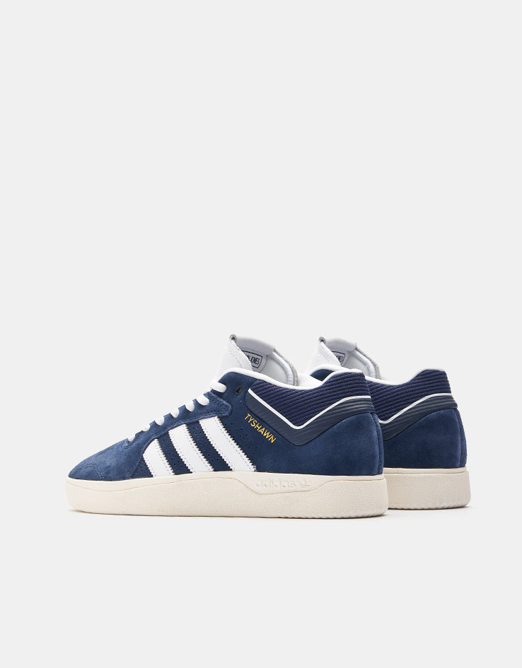 adidas Tyshawn Skate Shoes - Collegiate Navy/White/Chalk White