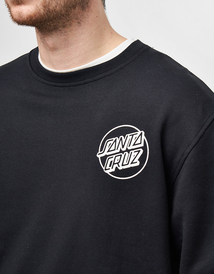 Santa Cruz Opus Dot Chest Crew - Black