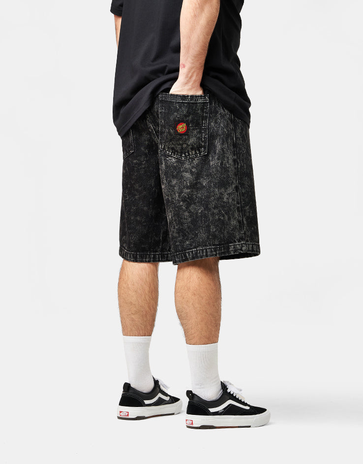 Santa Cruz Big Shorts - Black Acid Wash