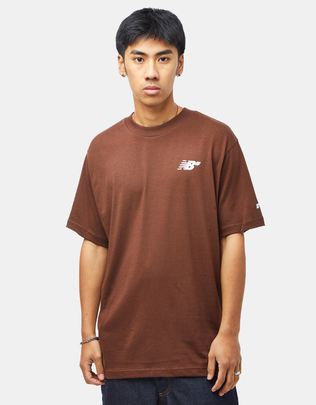 New Balance Numeric Small Logo T-Shirt - Brown