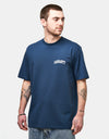 Carhartt WIP S/S University Script T-Shirt - Blue River/White