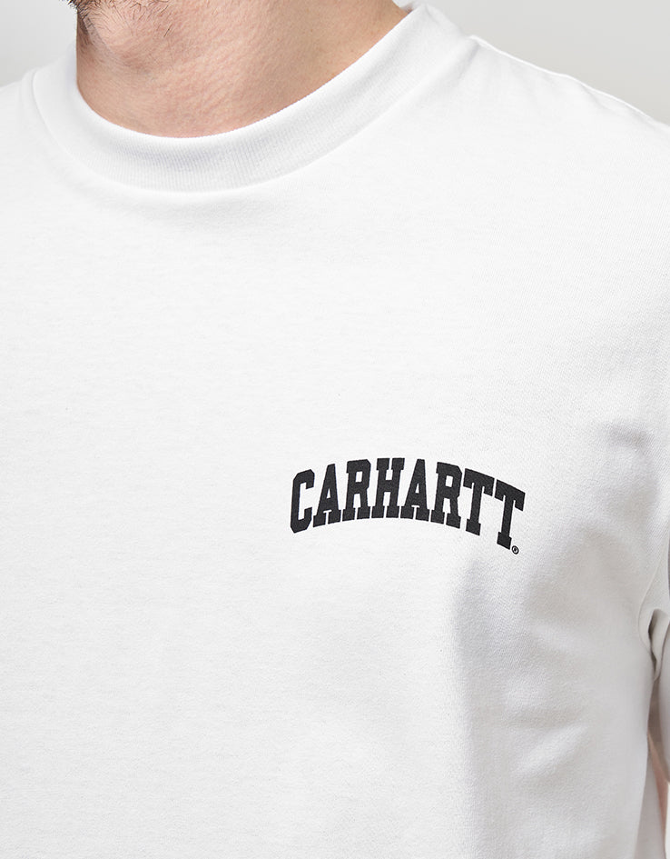 Carhartt WIP S/S University Script T-Shirt - White/Black