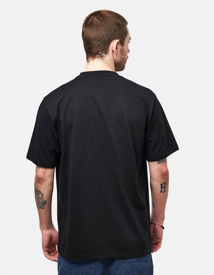 Carhartt WIP S/S University Script T-Shirt - Black/White