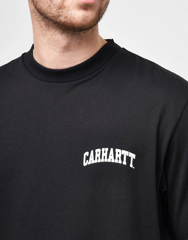 Carhartt WIP S/S University Script T-Shirt - Black/White