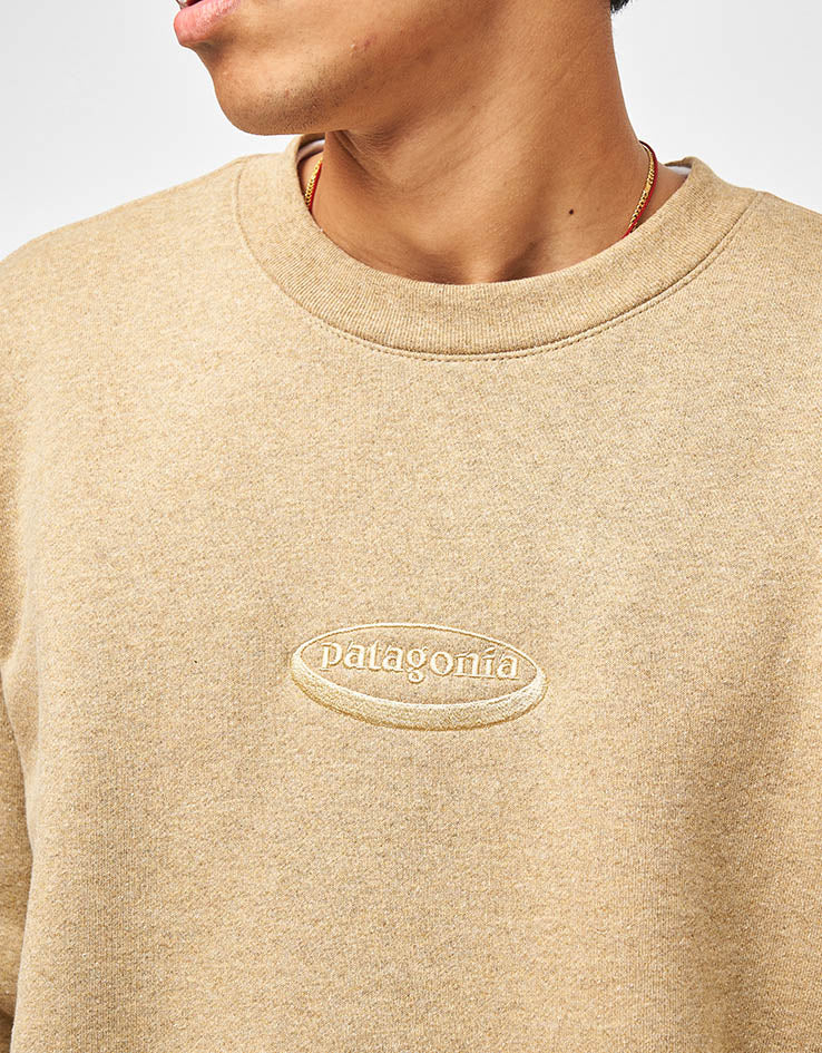 Patagonia '95 Oval Logo Uprisal Crew Sweatshirt - Bobcat Brown