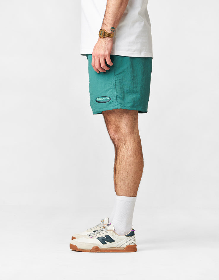 Patagonia Baggies 5" Shorts - '95 Oval Logo: Gem Green