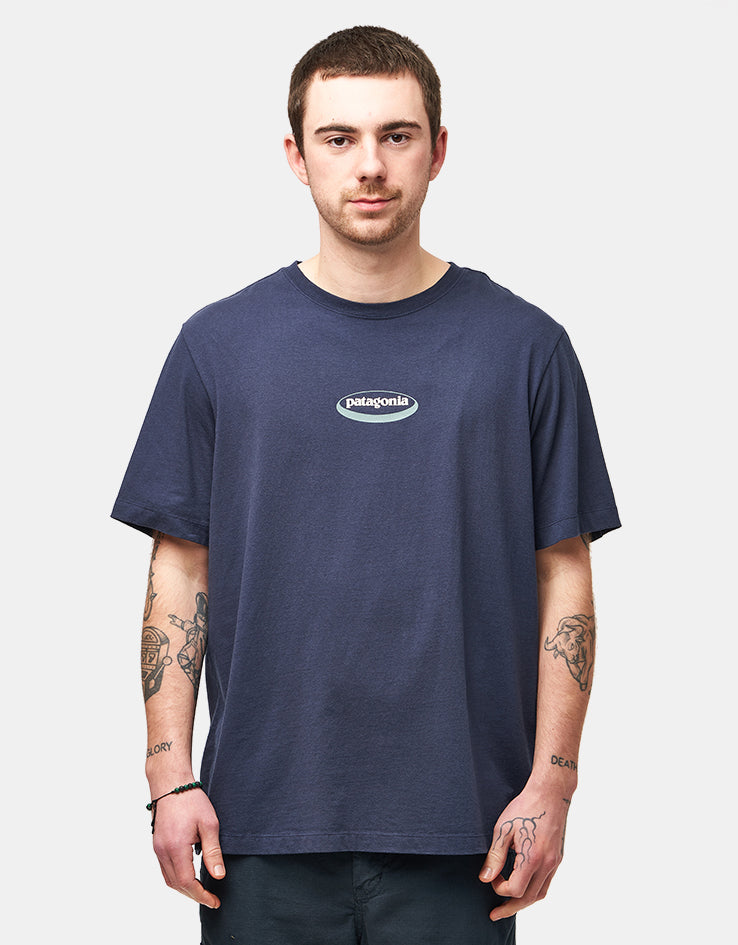 Patagonia '95 Oval Logo T-Shirt - New Navy: Kaleido