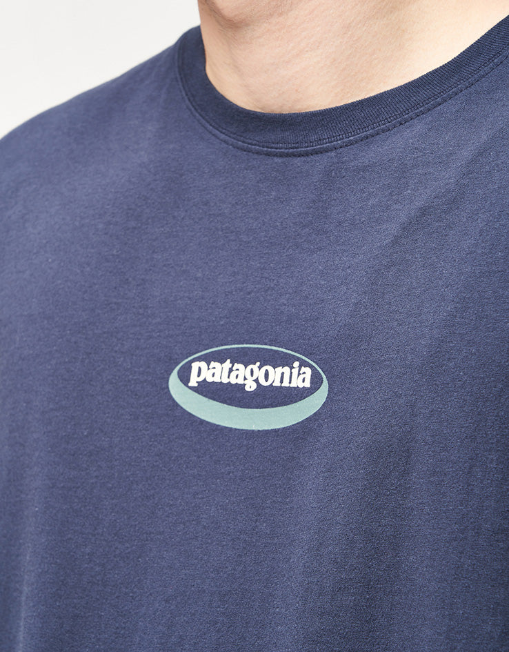 Patagonia '95 Oval Logo T-Shirt - New Navy: Kaleido