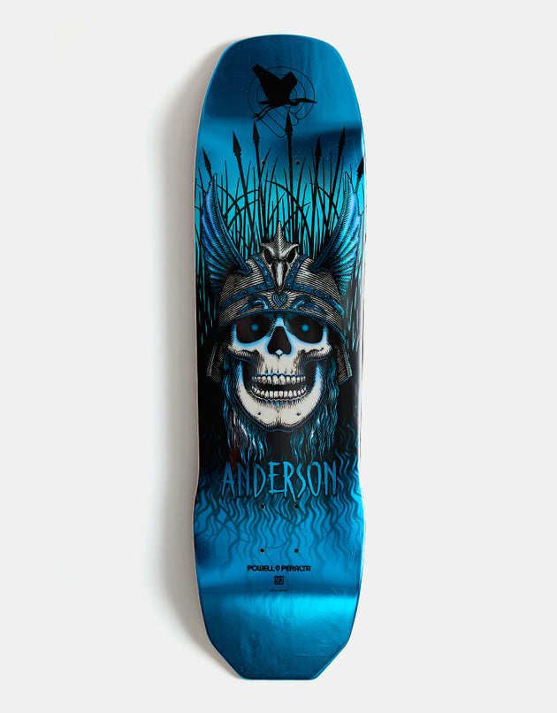 Powell Peralta Anderson Heron Skull Blue Foil 289 Skateboard Deck - 8.45"