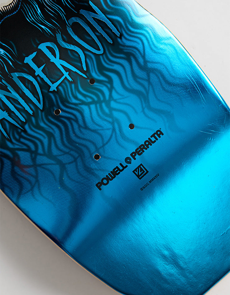 Powell Peralta Anderson Heron Skull Blue Foil 289 Skateboard Deck - 8.45"