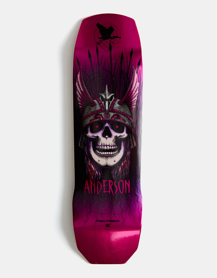 Powell Peralta Anderson Heron Skull Pink Foil 290 Skateboard Deck - 9.13"