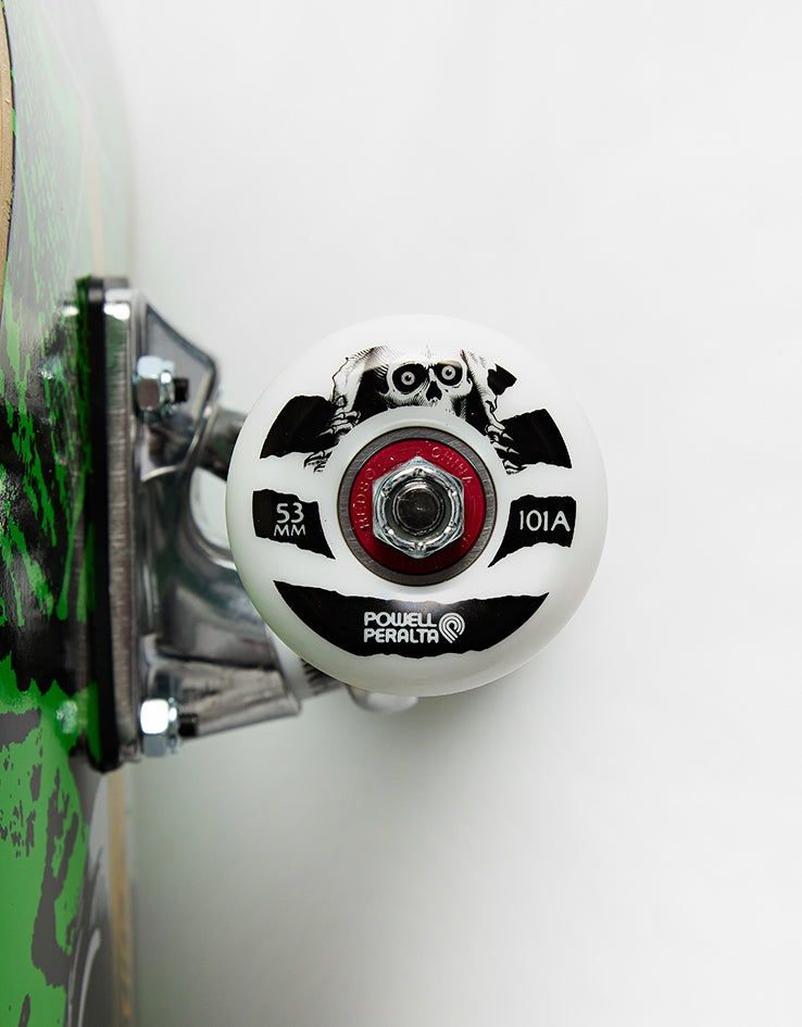 Powell Peralta Skull & Sword Green Complete Skateboard - 8"