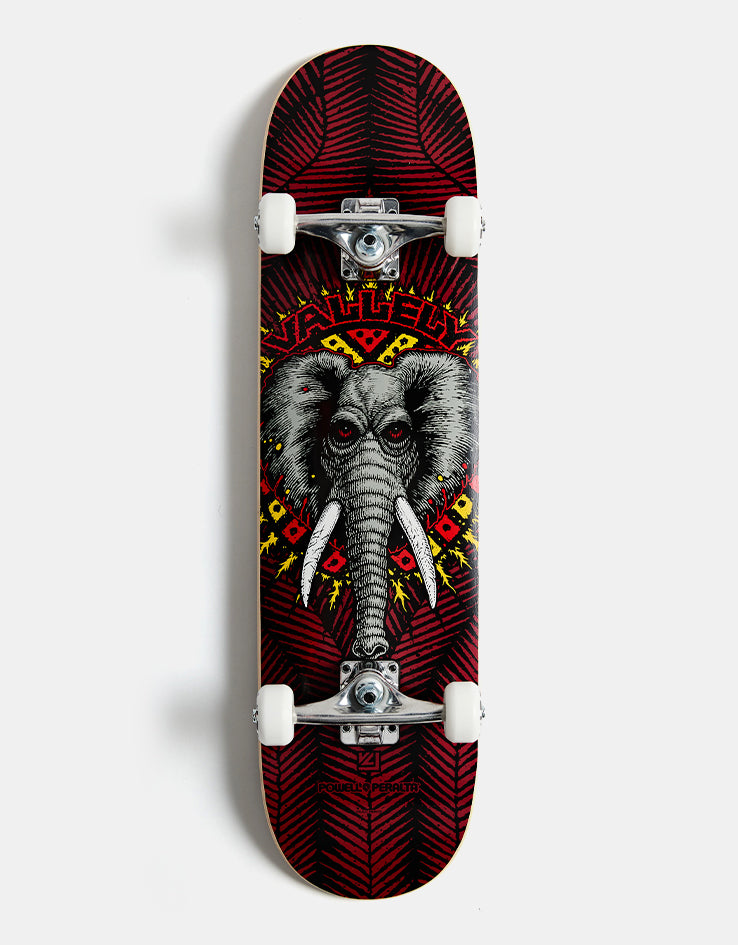 Powell Peralta Vallely Elephant Burgundy Complete Skateboard - 8"