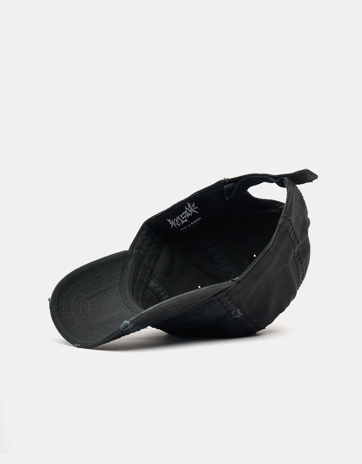 Welcome Distressed Vamp Cap - Black
