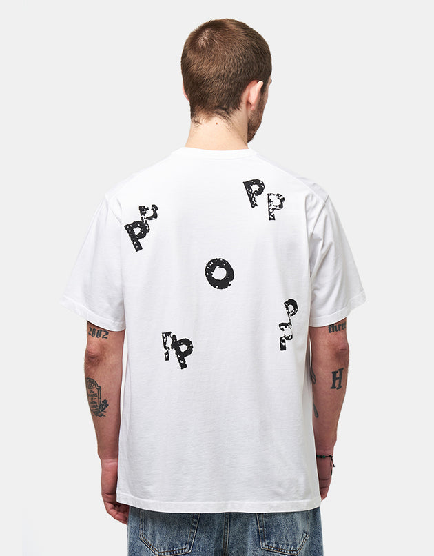 Pop Trading Company Stamp T-Shirt - White