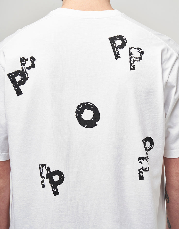 Pop Trading Company Stamp T-Shirt - White